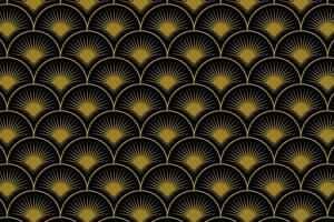 Classy vintage art deco sun brust pattern vector