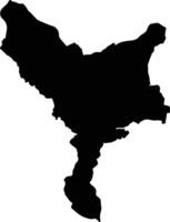 Pringsewu Indonesia silhouette map vector