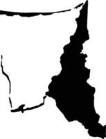 Pueblo Viejo Colombia silhouette map vector