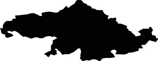 Putyatinsky District Russia silhouette map vector