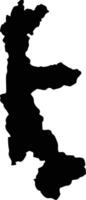 Pyinoolwin Myanmar silhouette map vector