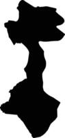 Qasr e Shirin Iran silhouette map vector
