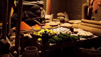 CGI Exploring a vibrant African market rich with spices and produce video