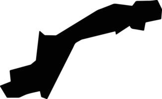 Quan 8 Vietnam silhouette map vector