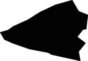 Quba District Azerbaijan silhouette map vector