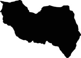 Quibala Angola silhouette map vector