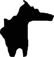 Quiculongo Angola silhouette map vector