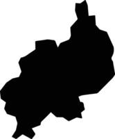 Rabai Kenya silhouette map vector