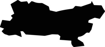 Rahachow Belarus silhouette map vector