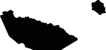 Rai Coast District Papua New Guinea silhouette map vector