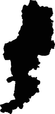 Rajnandgaon India silhouette map