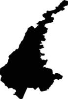Rajsamand India silhouette map vector
