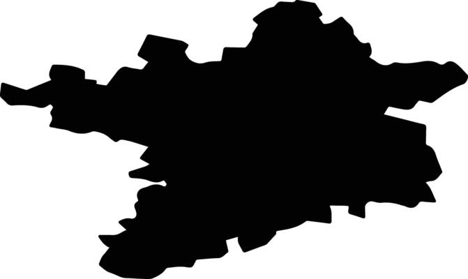 Rakityansky District Russia silhouette map