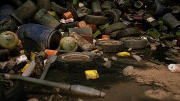 CGI Environmental impact of litter and waste in an urban area during daylight video