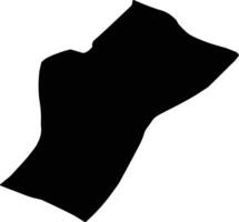 Ramsar Iran silhouette map vector