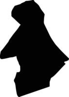 Ramshir Iran silhouette map vector