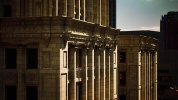 CGI Captivating architectural details of historical buildings in urban setting video