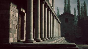 CGI Historic ancient architecture with columns and stone buildings video