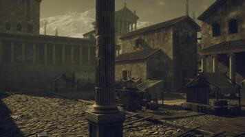 CGI Ancient marketplace in a historical setting with classic architecture video