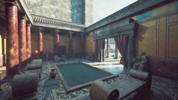 CGI Ancient Roman bathhouse interior showcasing intricate architecture and design video