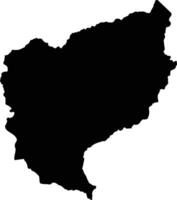 Rattaphum Thailand silhouette map vector