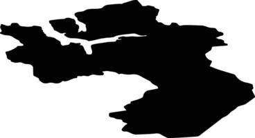 Rauma nor Norway silhouette map vector