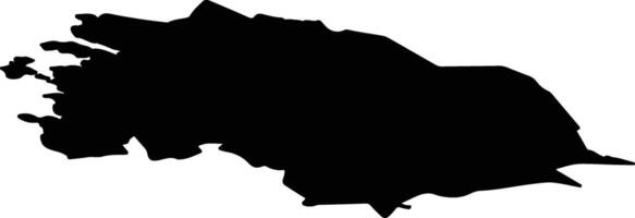 Rauman seutukunta Finland silhouette map vector