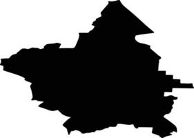 Raunas pag Latvia silhouette map vector