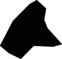 Razlog Bulgaria silhouette map vector