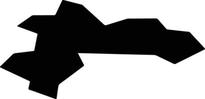 Rebild Denmark silhouette map vector