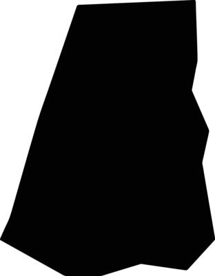 Reduit Orchard Saint Lucia silhouette map