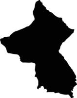 Rhamna Province Morocco silhouette map vector