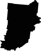 Richmond Australia silhouette map vector