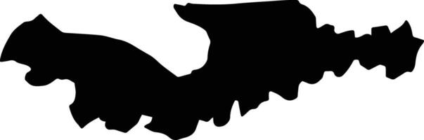 Riche Fond Saint Lucia silhouette map vector