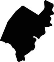 River Doree Saint Lucia silhouette map vector