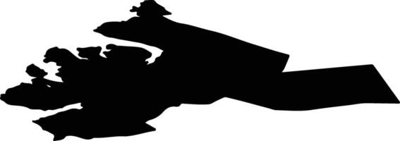 Roan nor Norway silhouette map vector