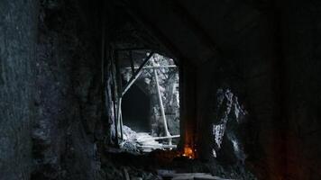 CGI Exploration of a dark and mysterious underground tunnel in a mine video