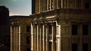 CGI Historic architecture of a classic building under warm evening light video
