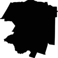 Rotorua District New Zealand silhouette map vector