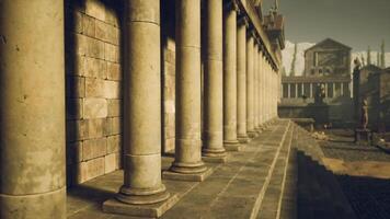 CGI Ancient ruins reveal grandeur of classical architecture in tranquil setting video