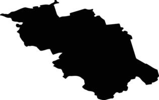 Rubenes pag Latvia silhouette map vector