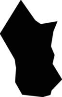Rubkona South Sudan silhouette map vector