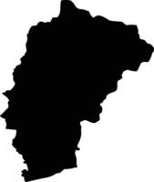 Rudraprayag India silhouette map vector