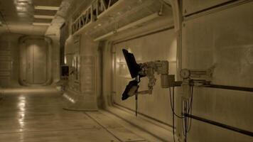 cgi utforska en trogen korridor med Avancerad teknologi i en Plats station video