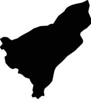 Saint Andrew Saint Vincent and th silhouette map vector