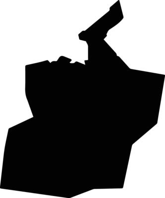 Saint Peter Antigua and Barbuda silhouette map