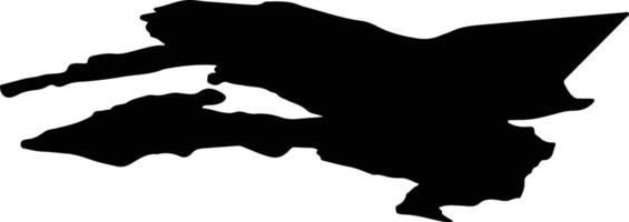 Salangen nor Norway silhouette map vector
