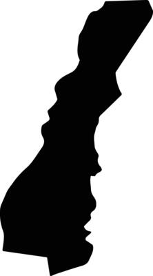 Saltibus Saint Lucia silhouette map