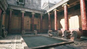 CGI Historic Roman bath courtyard featuring stunning architecture and design video