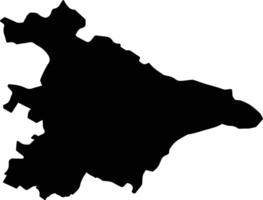 Samba India silhouette map vector